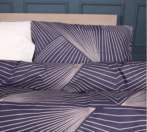 Комплект постільної білизни Ranforce Elite 17-0721 Cream and Grey Stripes - 2