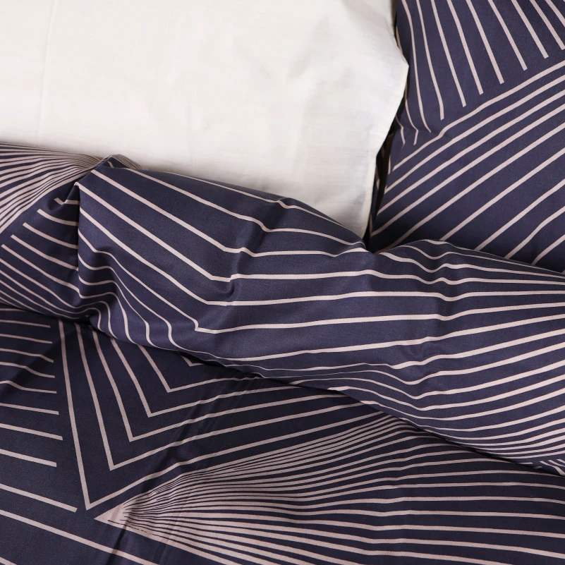 Комплект постільної білизни Ranforce Elite 17-0721 Cream and Grey Stripes - 2