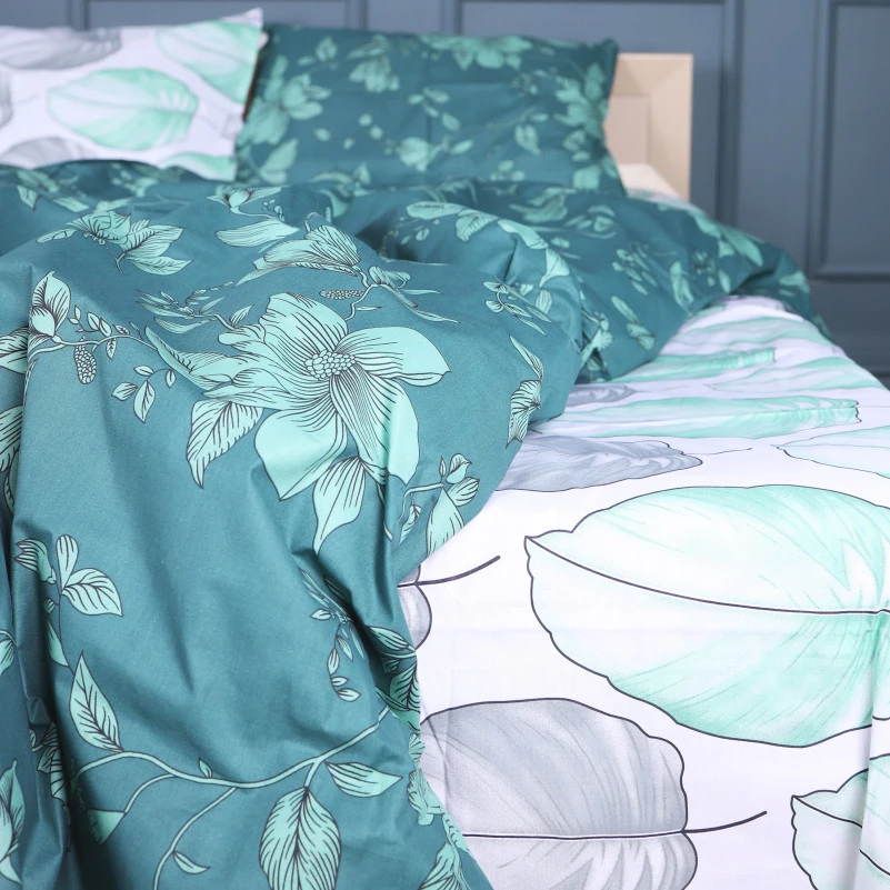 Комплект постільної білизни Бязь 17-0718 Emerald Foliage - 3