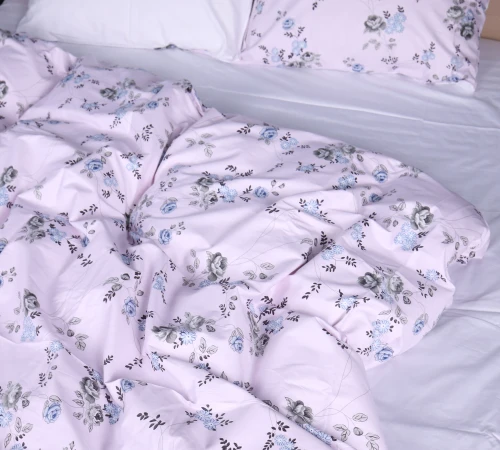 Комплект постельного белья Сатин 22-1377 Flowers on Snow - 2