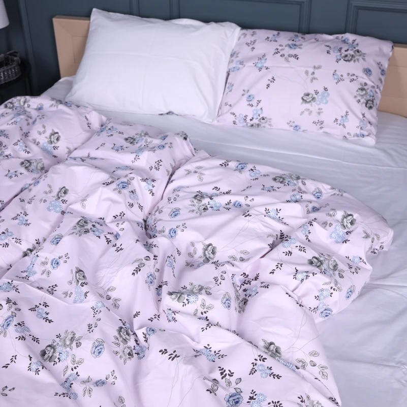 Наволочка Сатин 22-1377 Flowers on Snow - 1