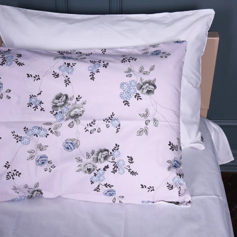 Наволочка Сатин 22-1377 Flowers on Snow