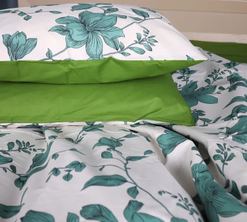 Простирадло Ranforce Elite 17-0719 Foliage on White - 2