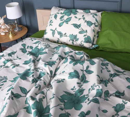 Підковдра Бязь 17-0719 Foliage on White - 2