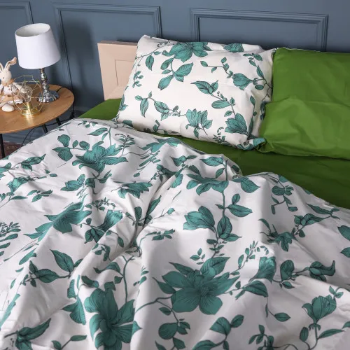 Простирадло Бязь 17-0719 Foliage on White - 2