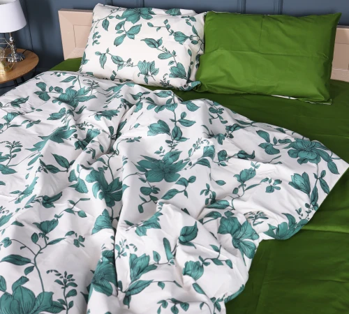 Підковдра Бязь 17-0719 Foliage on White