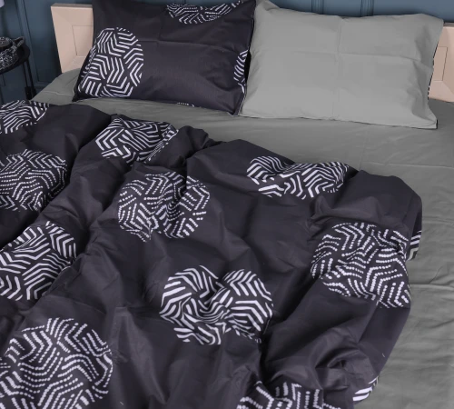 Комплект постельного белья Сатин 22-1379 Geometric Circles