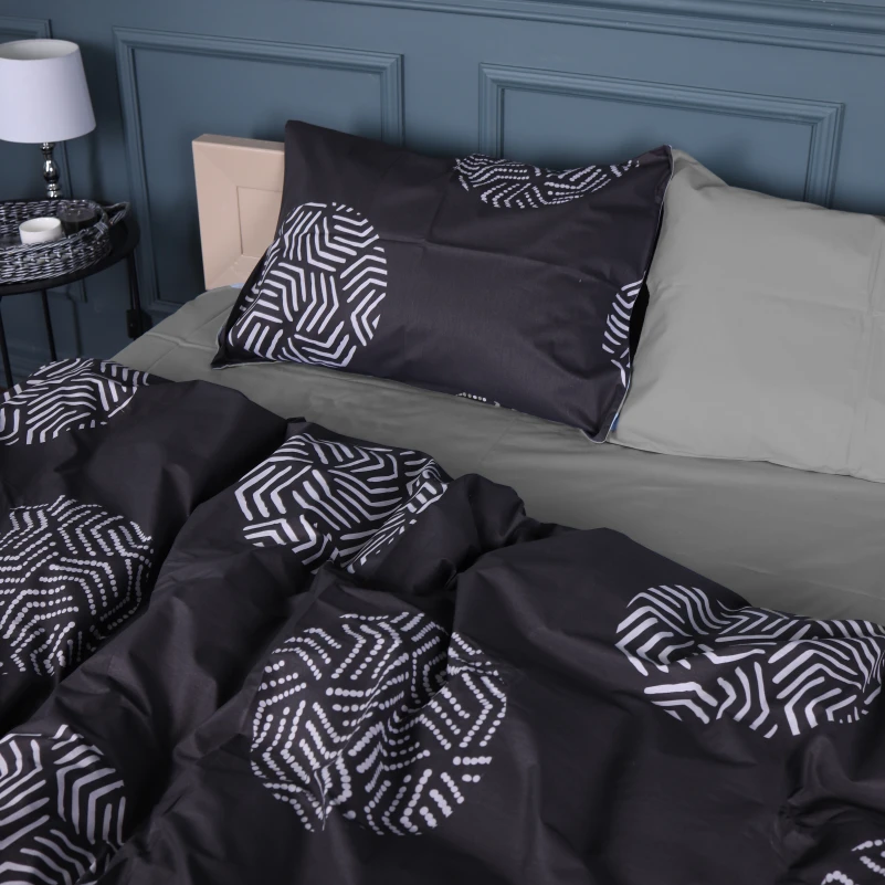 Комплект постельного белья Сатин 22-1379 Geometric Circles - 2