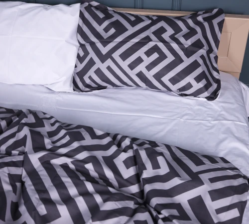 Комплект постельного белья Сатин 22-1395 Geometric Design - 2