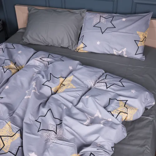 Наволочка Сатин 22-1373 Gray Starry Sky - 3