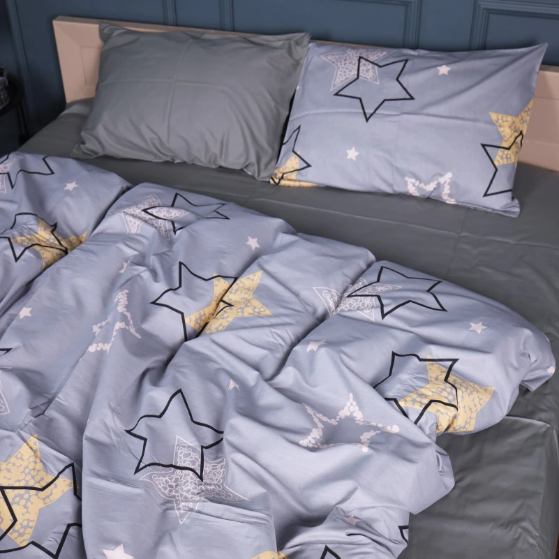 Наволочка Сатин 22-1373 Gray Starry Sky - 2