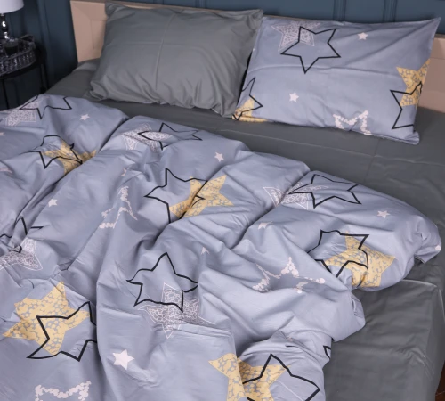 Наволочка Сатин 22-1373 Gray Starry Sky - 2