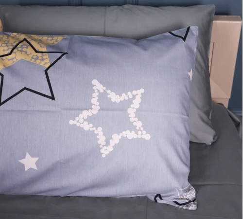 Наволочка Сатин 22-1373 Gray Starry Sky