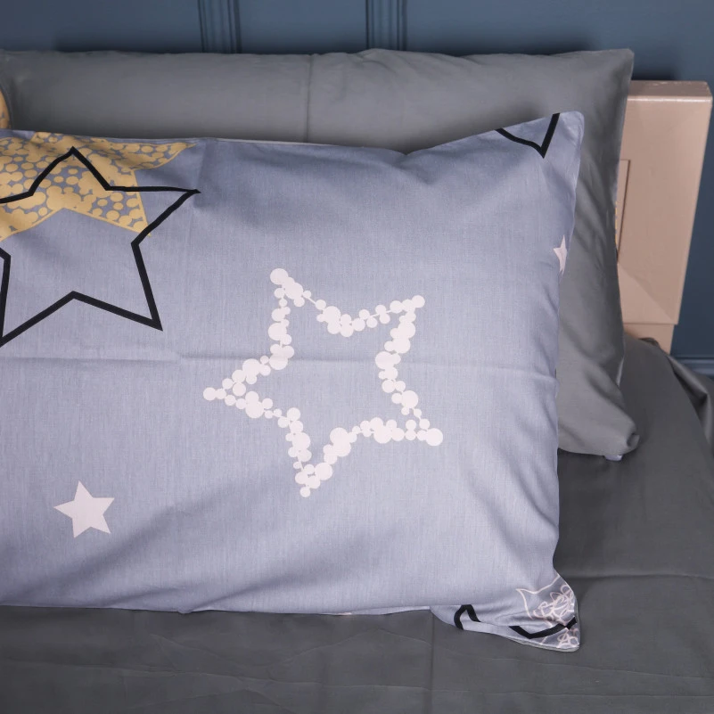 Наволочка Сатин 22-1373 Gray Starry Sky