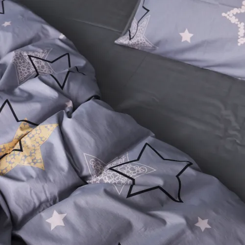 Простынь Сатин 22-1373 Gray Starry Sky - 3