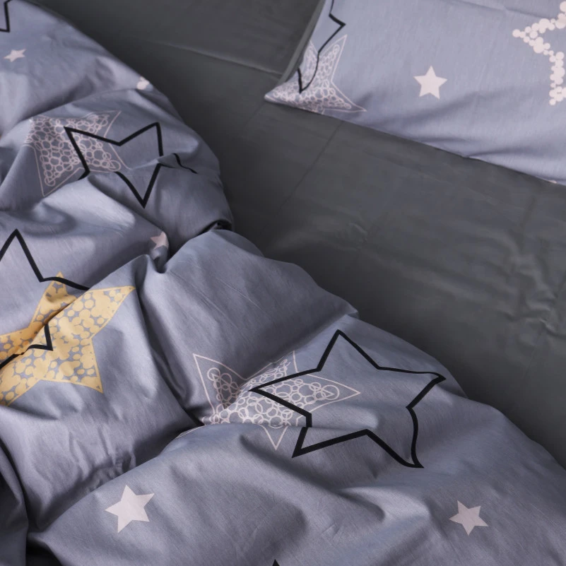 Комплект постельного белья Сатин 22-1373 Gray Starry Sky - 4