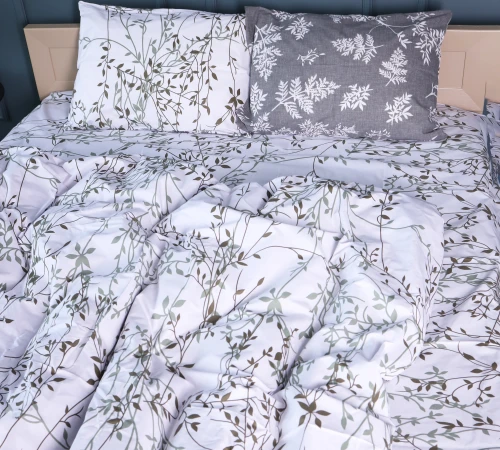 Підковдра Бязь 17-0668 Grey Blooms