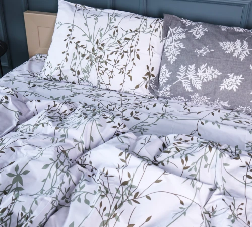 Підковдра Бязь 17-0668 Grey Blooms - 2