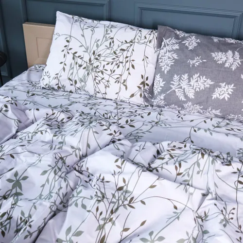 Пододеяльник Бязь 17-0668 Grey Blooms - 2