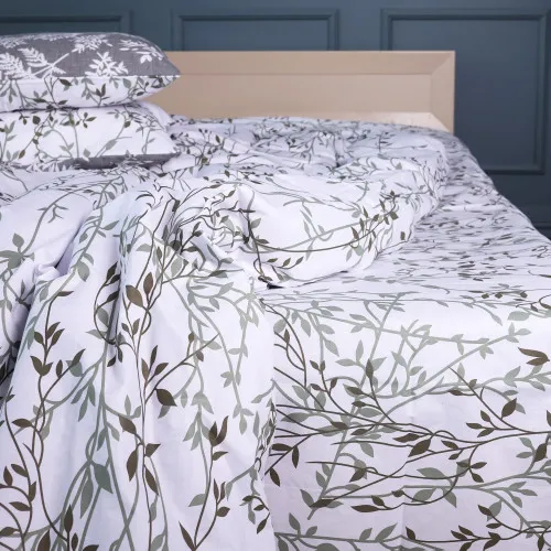 Простынь Ranforce Elite 17-0668 Grey Blooms