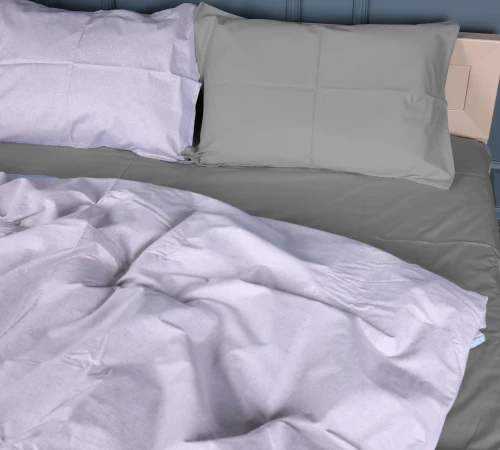 Комплект постельного белья Сатин 22-1380 Grey Gleam - 2