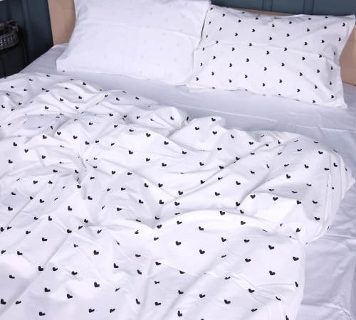 Комплект постельного белья Сатин 22-1390 Hearts and Dreams