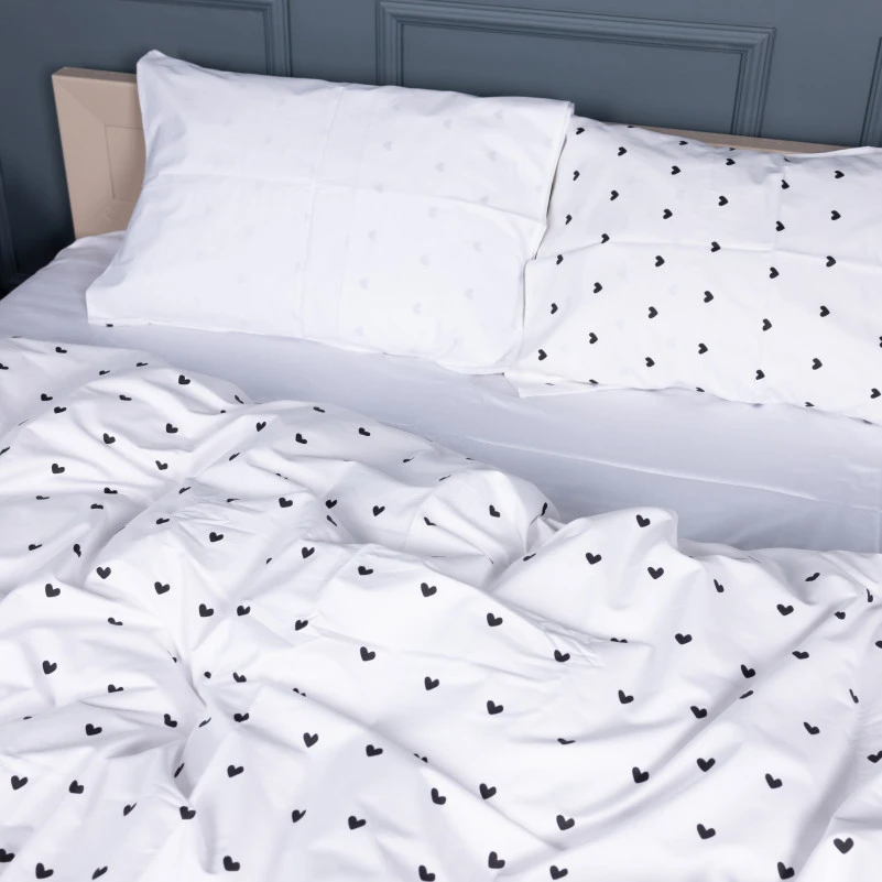 Комплект постельного белья Сатин 22-1390 Hearts and Dreams - 1