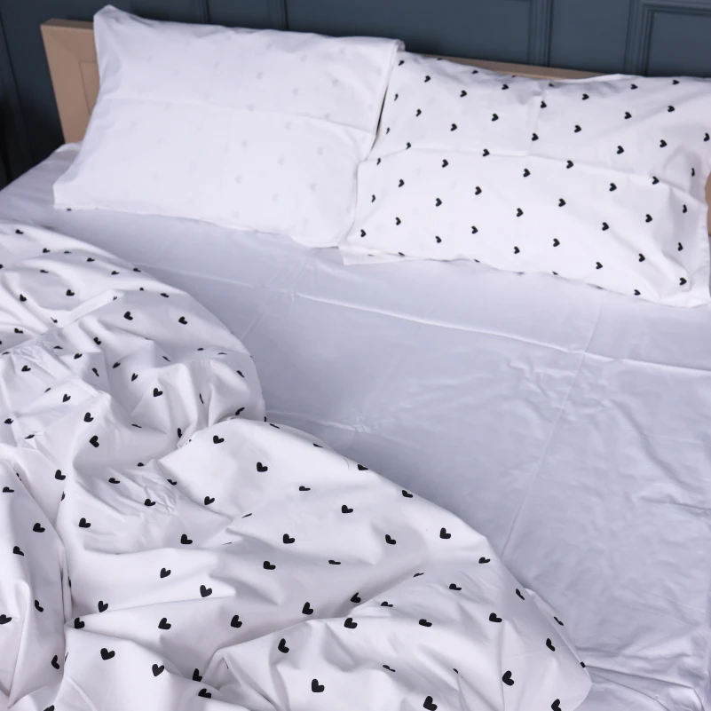 Комплект постельного белья Сатин 22-1390 Hearts and Dreams - 4