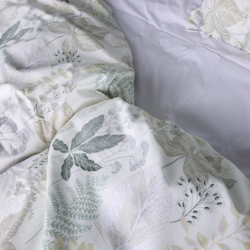 Комплект постельного белья Сатин 22-1412 Leaf ornament - 4