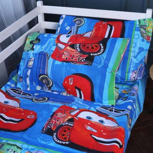 Простынь на резинке (бязь) Kids Time 17-0686 Lightning McQueen - высота 10 см