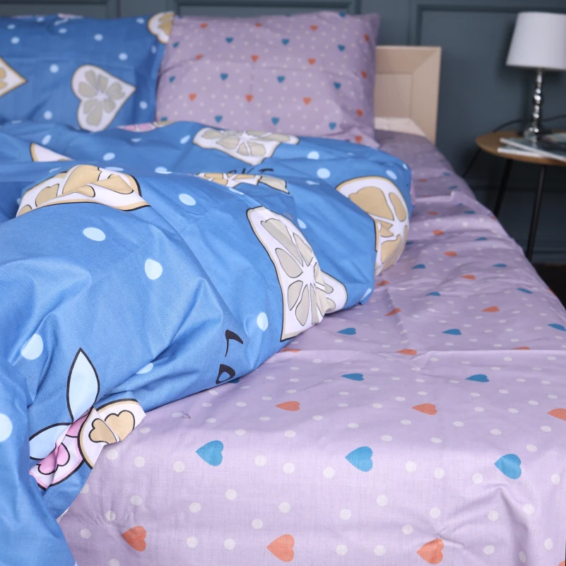 Підковдра Бязь 17-0470 Love lemon - 2