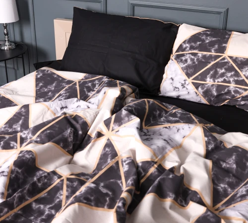 Підковдра Бязь 17-0693 Marbe Black Blocks - 2