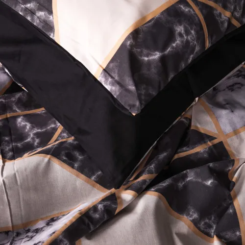 Наволочка Бязь 17-0693 Marbe Black Blocks