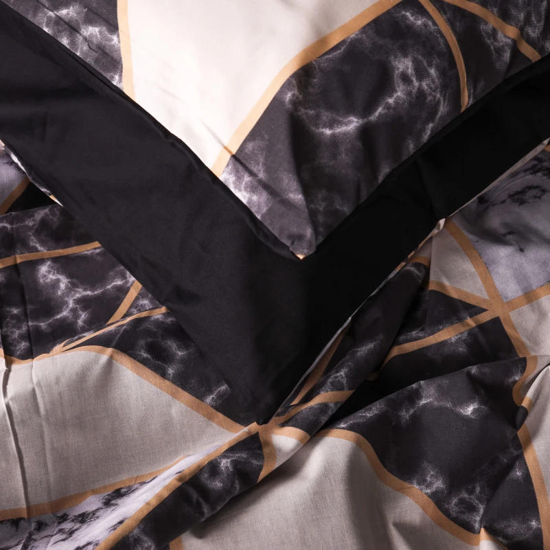 Комплект постільної білизни Бязь 17-0693 Marbe Black Blocks - 3