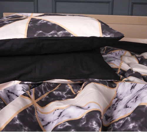 Простирадло Ranforce Elite 17-0693 Marbe Black Blocks - 2