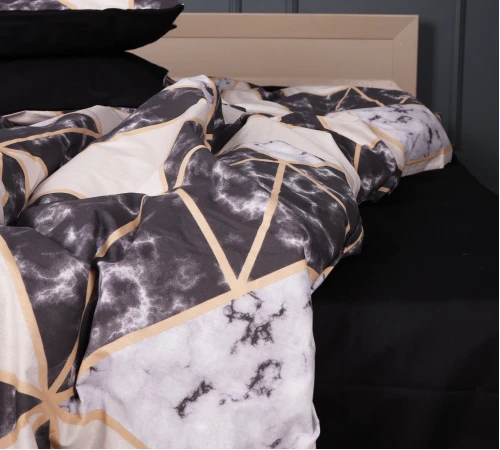 Простирадло Ranforce Elite 17-0693 Marbe Black Blocks