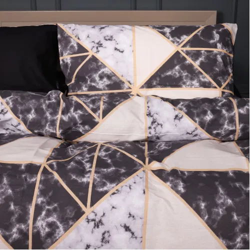 Комплект постельного белья Ranforce Elite 17-0693 Marbe Black Blocks - 2