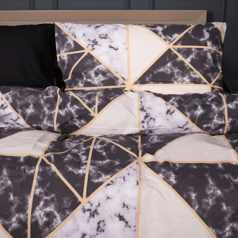 Комплект постельного белья Ranforce Elite 17-0693 Marbe Black Blocks - 1