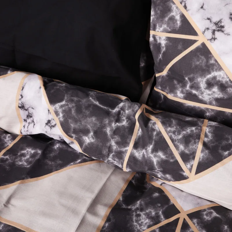 Комплект постельного белья Ranforce Elite 17-0693 Marbe Black Blocks - 2