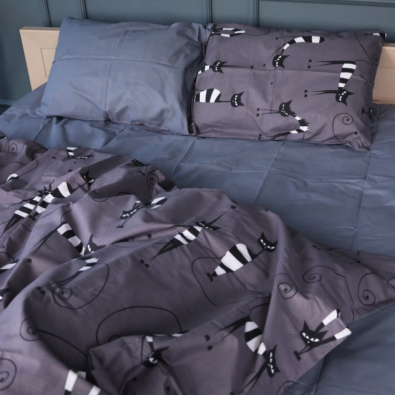 Наволочка Бязь 17-0772 Night cats - 1