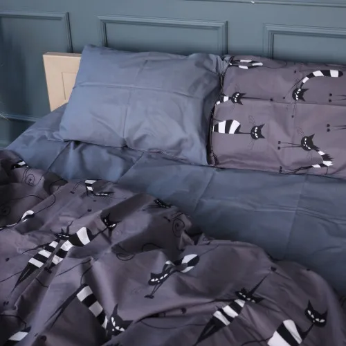 Комплект постільної білизни Бязь 17-0772 Night cats - 2