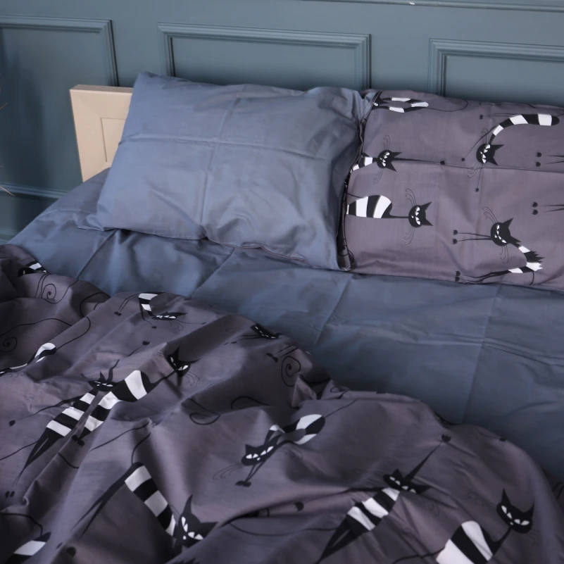 Наволочка Бязь 17-0772 Night cats - 2