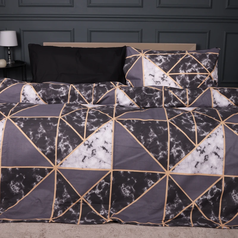 Комплект постільної білизни Бязь 17-0694 Onyx Marble Tiles