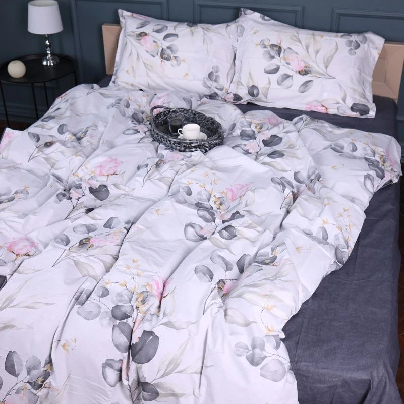 Простирадло Поплін 00-7 "Pink Flowers" - 1