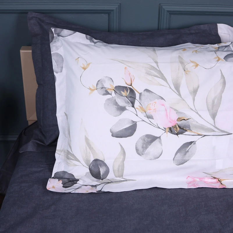 Комплект постільної білизни Поплін 00-7 "Pink Flowers" - 2