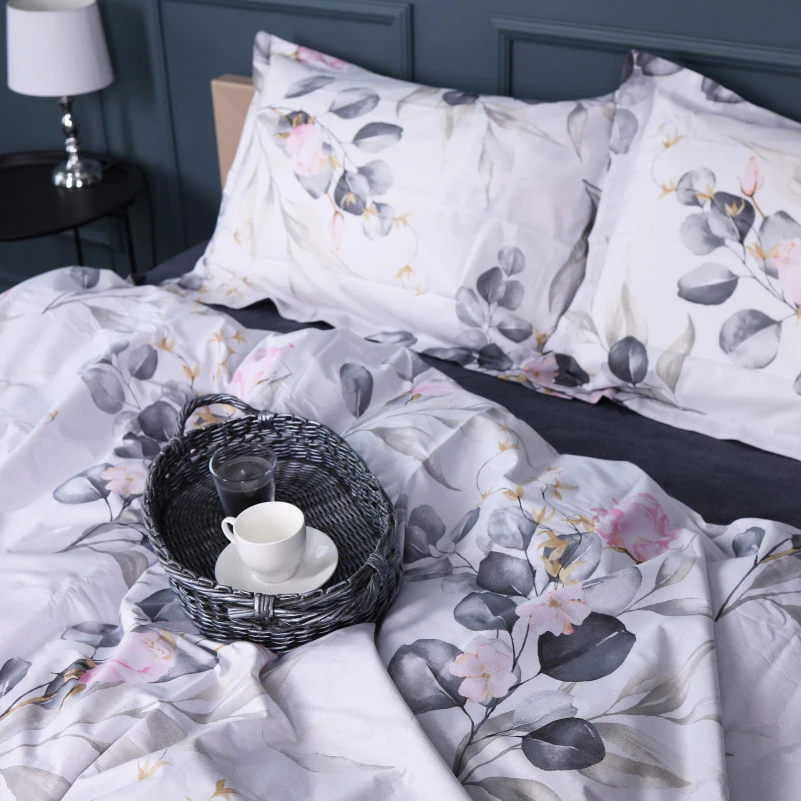 Комплект постільної білизни Поплін 00-7 "Pink Flowers" - 5