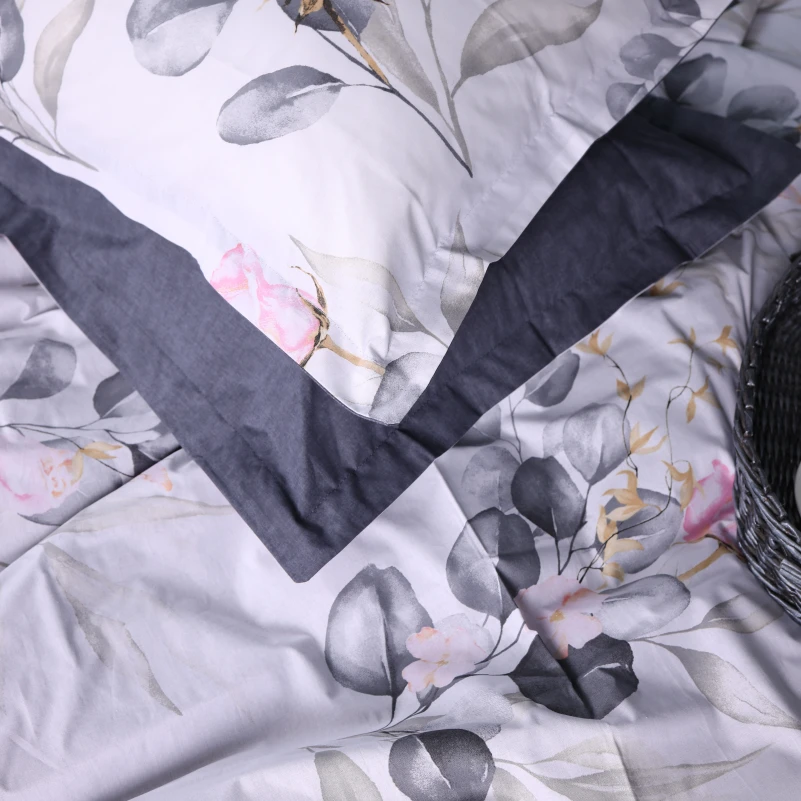 Комплект постільної білизни Поплін 00-7 "Pink Flowers" - 6