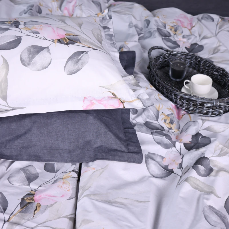 Наволочка Поплін 00-7 "Pink Flowers" - 1