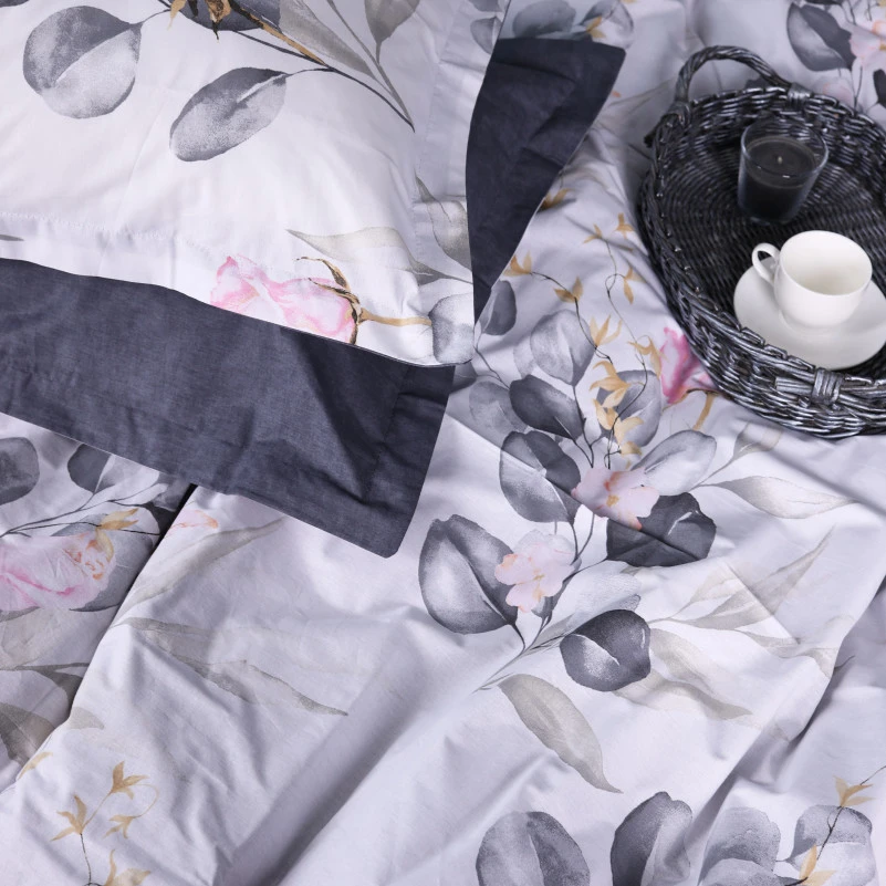 Комплект постільної білизни Поплін 00-7 "Pink Flowers" - 8