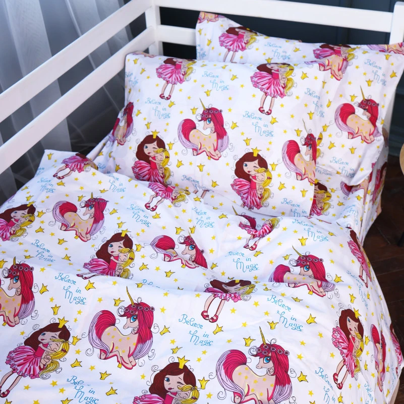 Комплект постільної білизни Бязь Kids Time 17-0704 Принцеса та Єдиноріг - 3